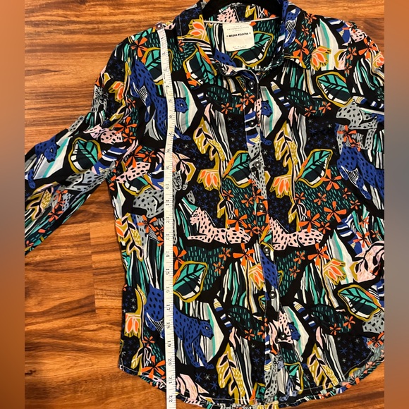 ANTHROPOLOGIE Maeve Masha Volnova Carmiel Buttondown Top sz 2 - Picture 9 of 9